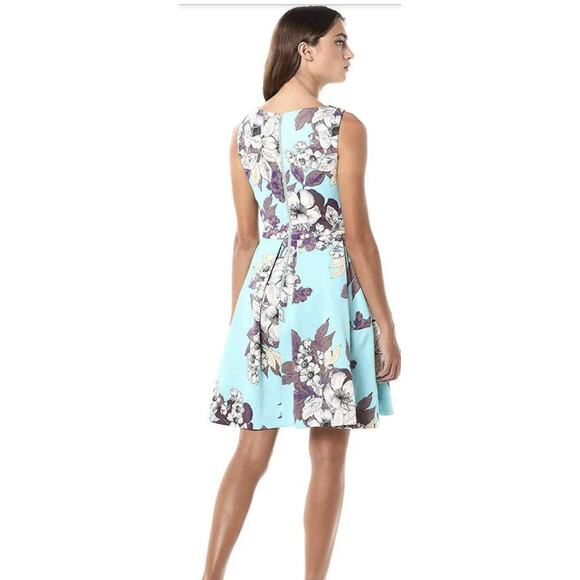NWT Taylor Boat Neck Sleeveless Box Pleat A-Line Zipper Back Floral Size 8‎ $128 - Picture 2 of 8